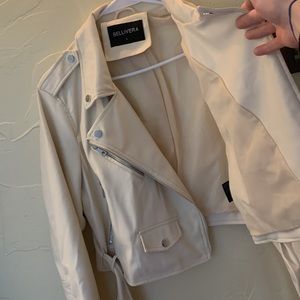 🚫SOLD🚫Faux Leather Belted Jacket NWOT